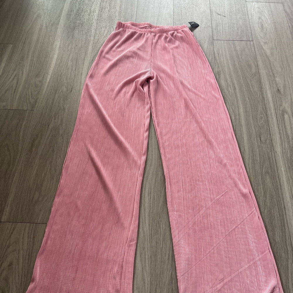 Pink Women's Wide-Leg Pants